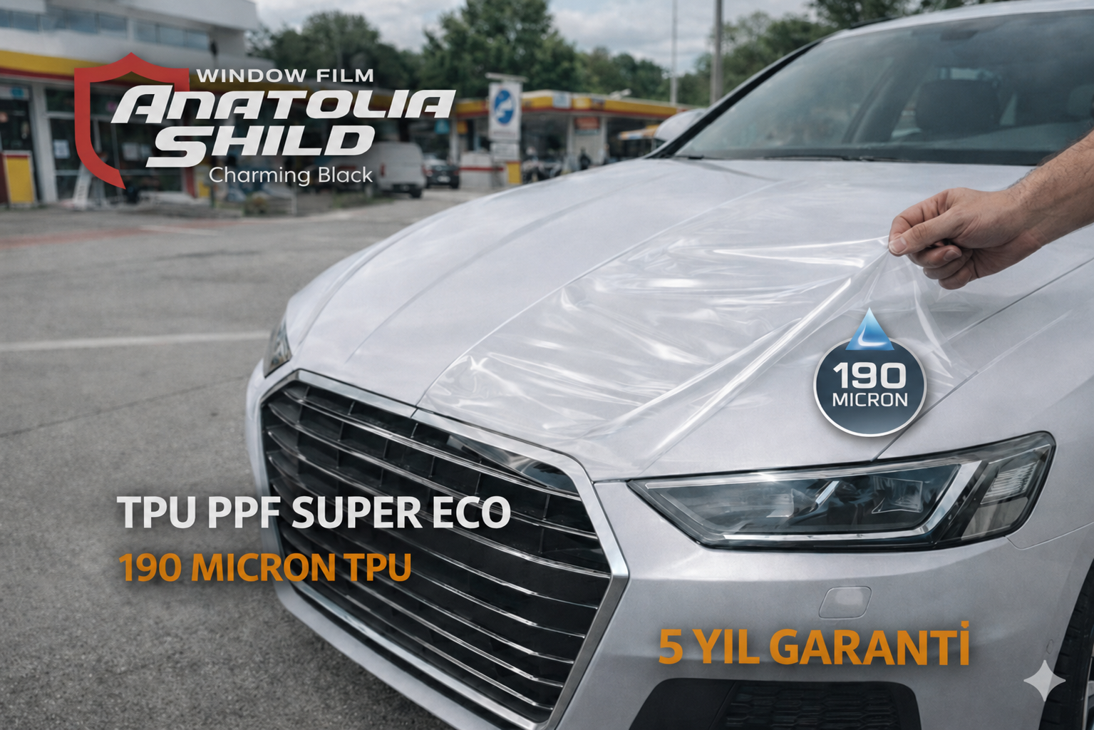 TPU PPF Super Eco 190 Mikron – 5 Yıl Garantili Boya Koruma Filmi